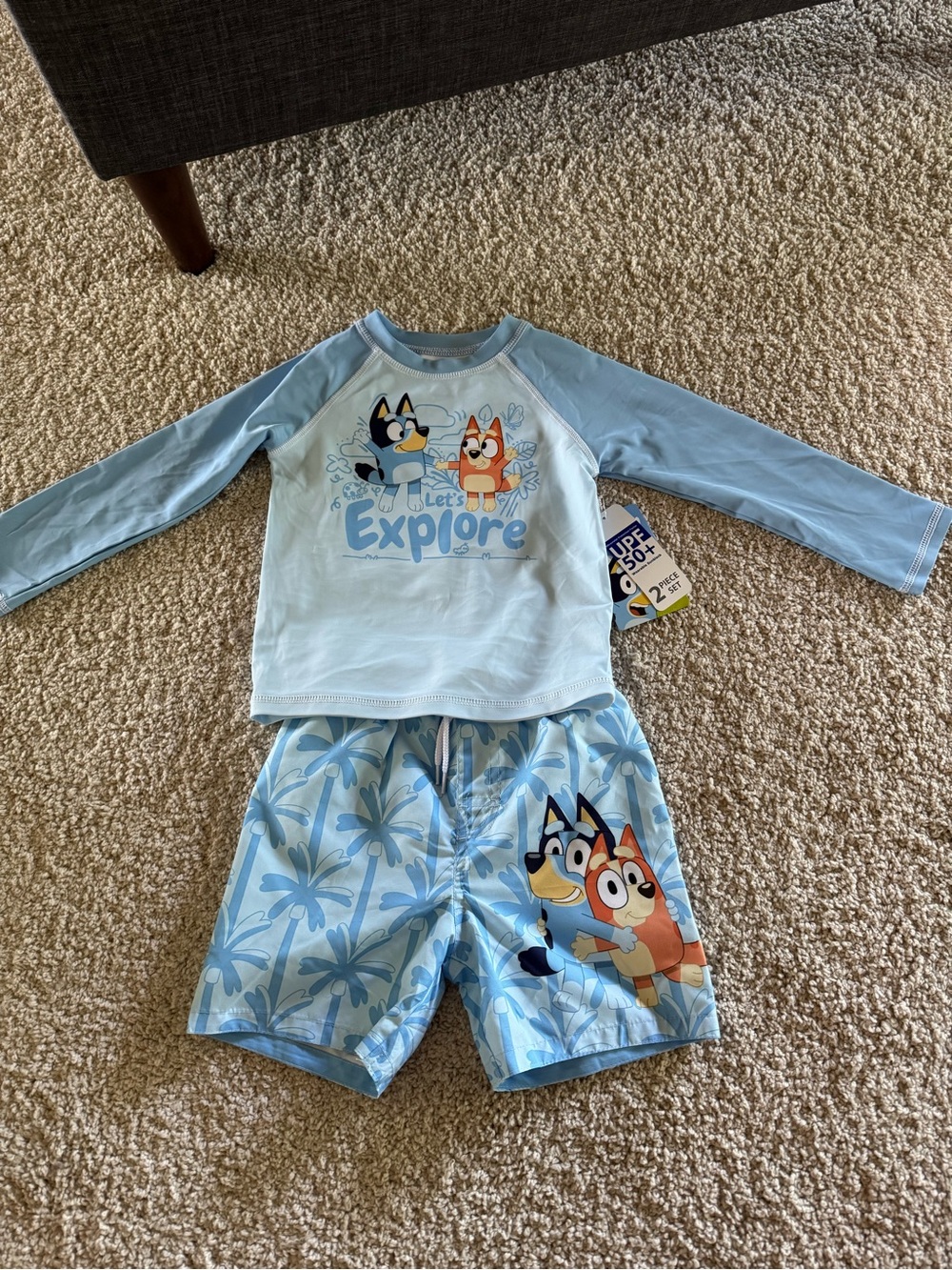 NWT Bluey 3T two piece child swim set BRAND NEW